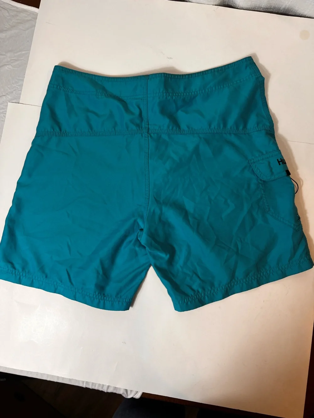 Hurley Men's Teal Board Shorts with Black Accents